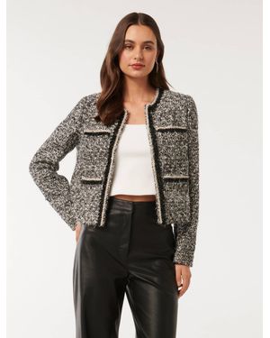 Forever New Nina Boucle Jacket - Grey
