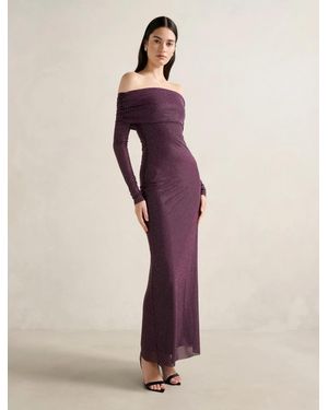 Forever New Effie Bardot Heatseal Maxi Dress - Pink