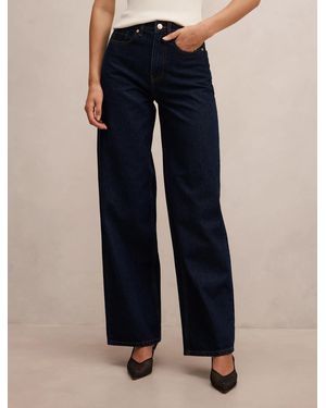 Forever New Slim Wide Leg Jeans - Blue