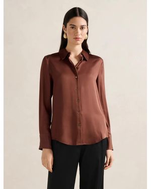Forever New Coco Satin Shirt - Red