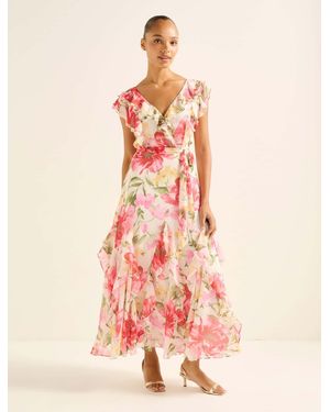 Forever New Naya Ruffle Midi Dress - Pink