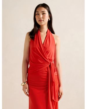 Forever New Gianna Wrap Halter Top - Red