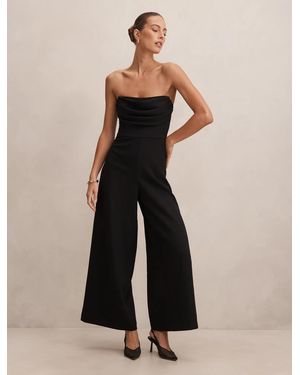 Forever New Shelly Strapless Corset Jumpsuit - Natural