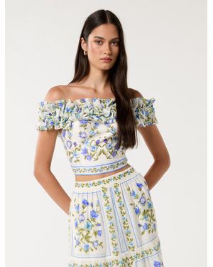 Forever New Cameron Off-Shoulder Top - Blue