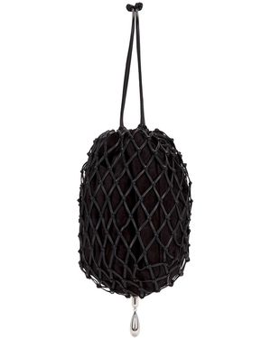 SAVETTE Macrame Pouch Bag - Black