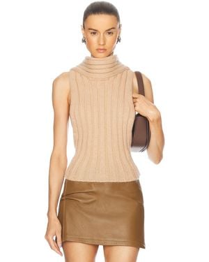 Area Sleeveless Twisted Top - Natural