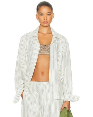 Bode Electric Light Long Sleeve Shirt - White