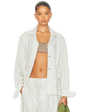 Bode Electric Light Long Sleeve Shirt - White