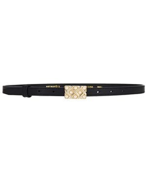 retroféte Chari Leather Belt - Black