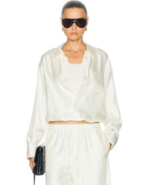Alexander Wang Pre-Styled Cami Top With Button Up Shirt - White