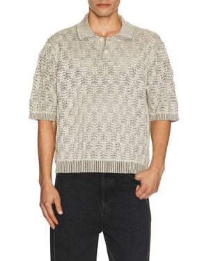 Corridor NYC Cable Lace Polo - Gray