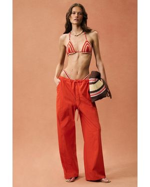 Akoia Swim For Fwrd Crochet Triangle Bikini Set - Red