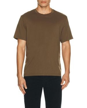 FRAME Short Sleeve Light Cotton Tee - Brown