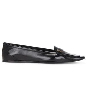 Saint Laurent Poppy Ballerina Flat - White