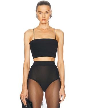Alex Perry Power Mesh Corset Top - Black