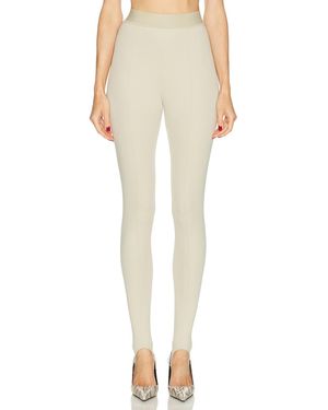 Wardrobe NYC Opaque Stirrup Legging - Natural
