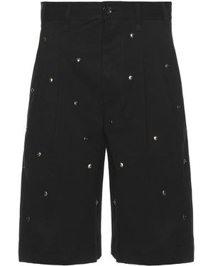 Song For The Mute Metal Bead Single Pleated Shorts - Black