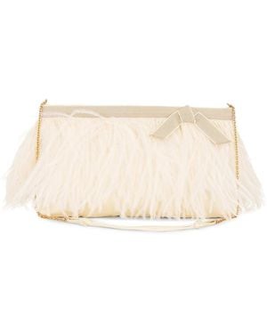 Prada Satin Clutch - Natural
