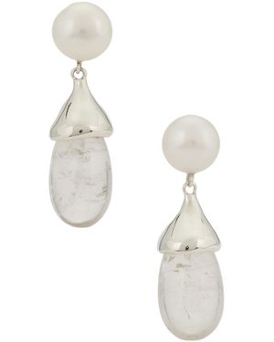 Sophie Buhai Audrey Quartz Earrings - White
