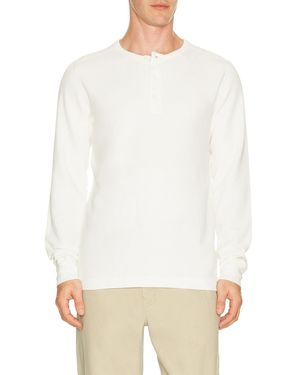 Reigning Champ Lightweight Waffle Standard Henley - White