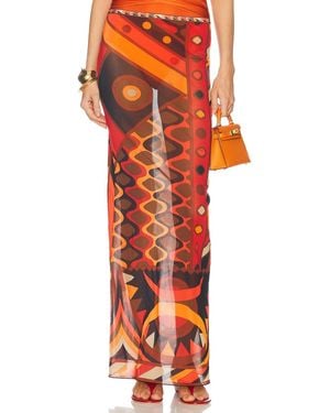 PUCCI Tulle Long Skirt - Orange