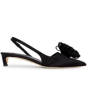 By Malene Birger Laiolo Satin Slingback Pump - Black