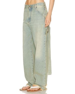 DARKPARK Lisa Belt Adorned Loose Fit Straight Leg - Green