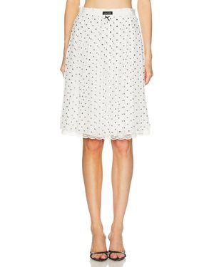 Marc Jacobs Layered Crinkle Chiffon Skirt - White