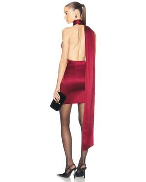 LAQUAN SMITH One Shoulder Mini Dress With Scarf Detail - Red