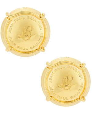 Jean Paul Gaultier Champagne Cork Earrings - Metallic