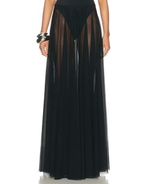 Norma Kamali Flared To Floor Skirt - Black