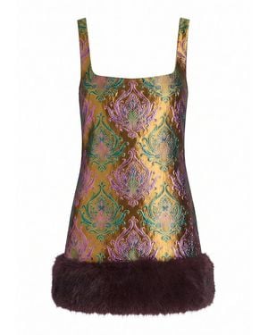 retroféte Sulvie Brocade Dress - Multicolor