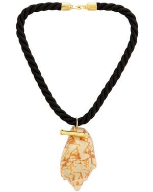 Timeless Pearly Shell Cord Necklace - Metallic