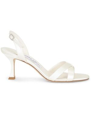Jimmy Choo Elsy Satin 70 Sandal - White