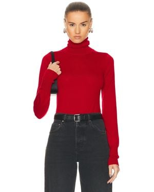 GRLFRND Merino Wool Turtleneck Sweater - Red
