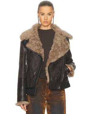 Acne Studios Luxy Shearling Jacket - Gray