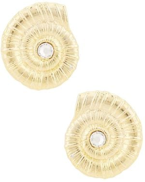 ROWEN ROSE Conch Shell Earrings - Metallic