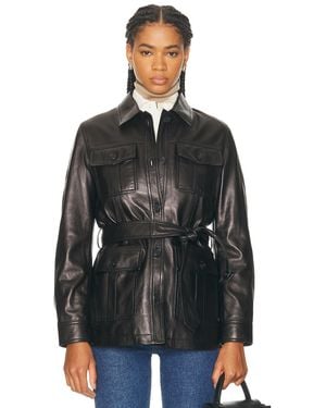 Nili Lotan Mila Leather Jacket - Black