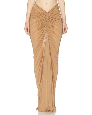 Atlein Ruched Long Skirt - Multicolor