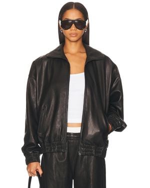 Acne Studios Lemmy Crop Leather Jacket - Black