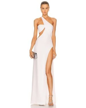 Monot Cut Out One Shoulder Maxi Dress - White