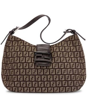 Fendi Zucchino Hobo Bag - Brown