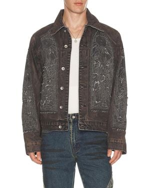 Who Decides War Mechanic Trucker Jacket - Black