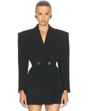 Alex Perry Double Breasted Contour Blazer - Black