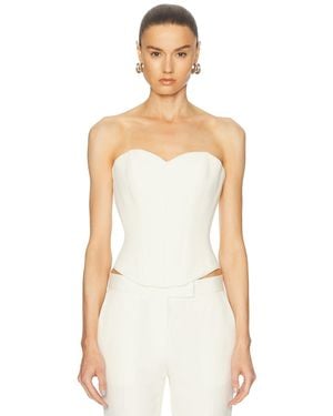 Alex Perry Suiting Corset Top - White