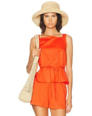 Leset Yoko Drawstring Tank Top - Orange