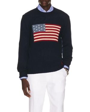 Ralph Lauren Flag Sweater - Blue