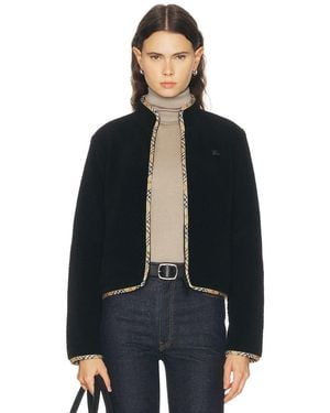 Burberry Felicia Fleece Jacket - Blue