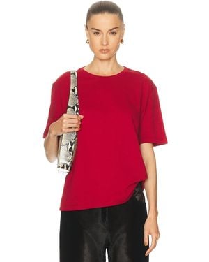 KHAITE Mae Short Sleeve Tee - Red
