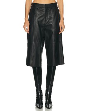 GRLFRND Foster Leather Culotte - Black